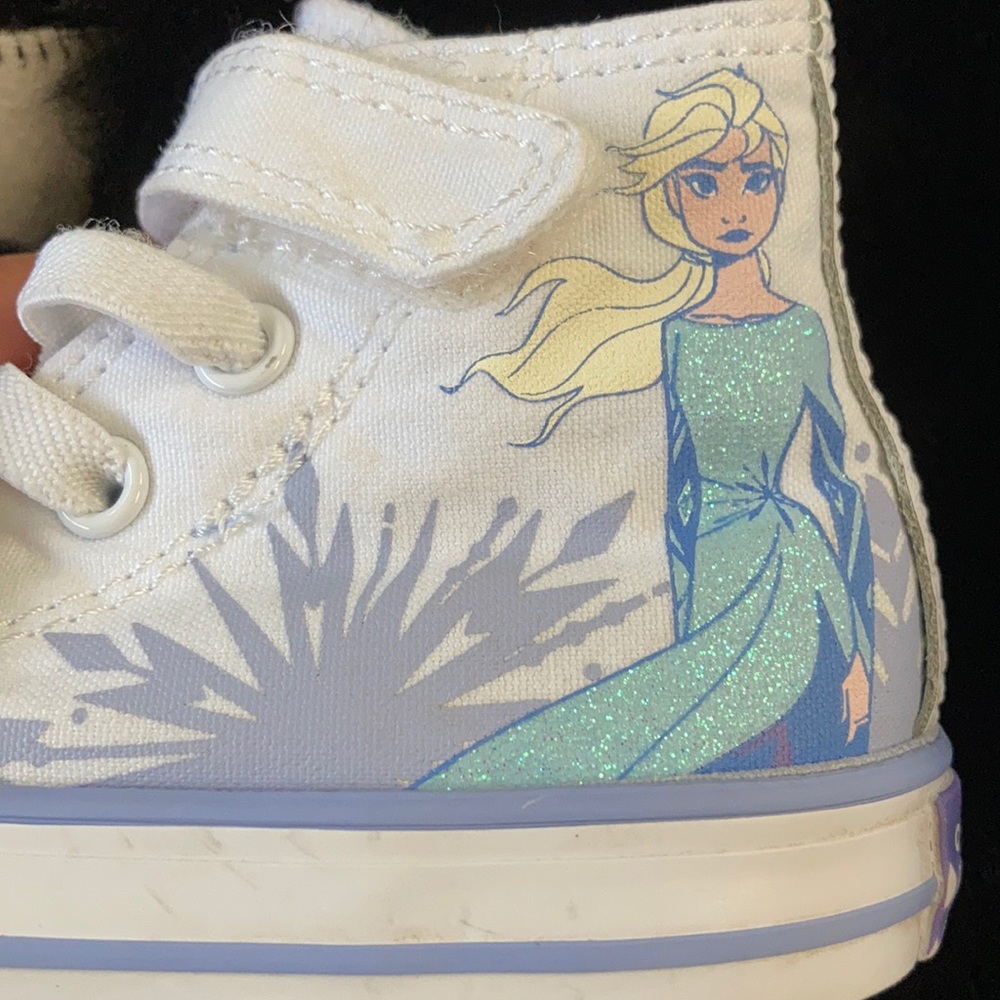 Disney’s Elsa High Tops. Stretch lace & Velcro